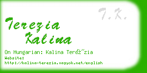 terezia kalina business card